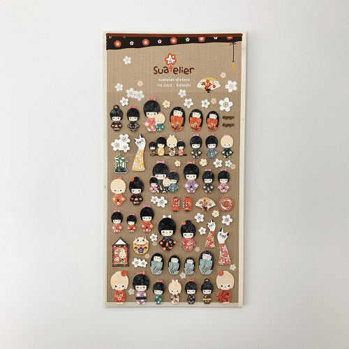 Suatelier Daily Deco Stickers Kokeshi (1010)