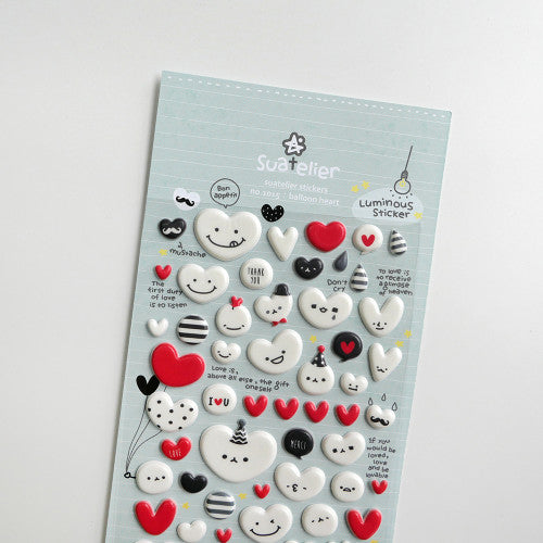 Suatelier Daily Deco Stickers Balloon Heart (1015)
