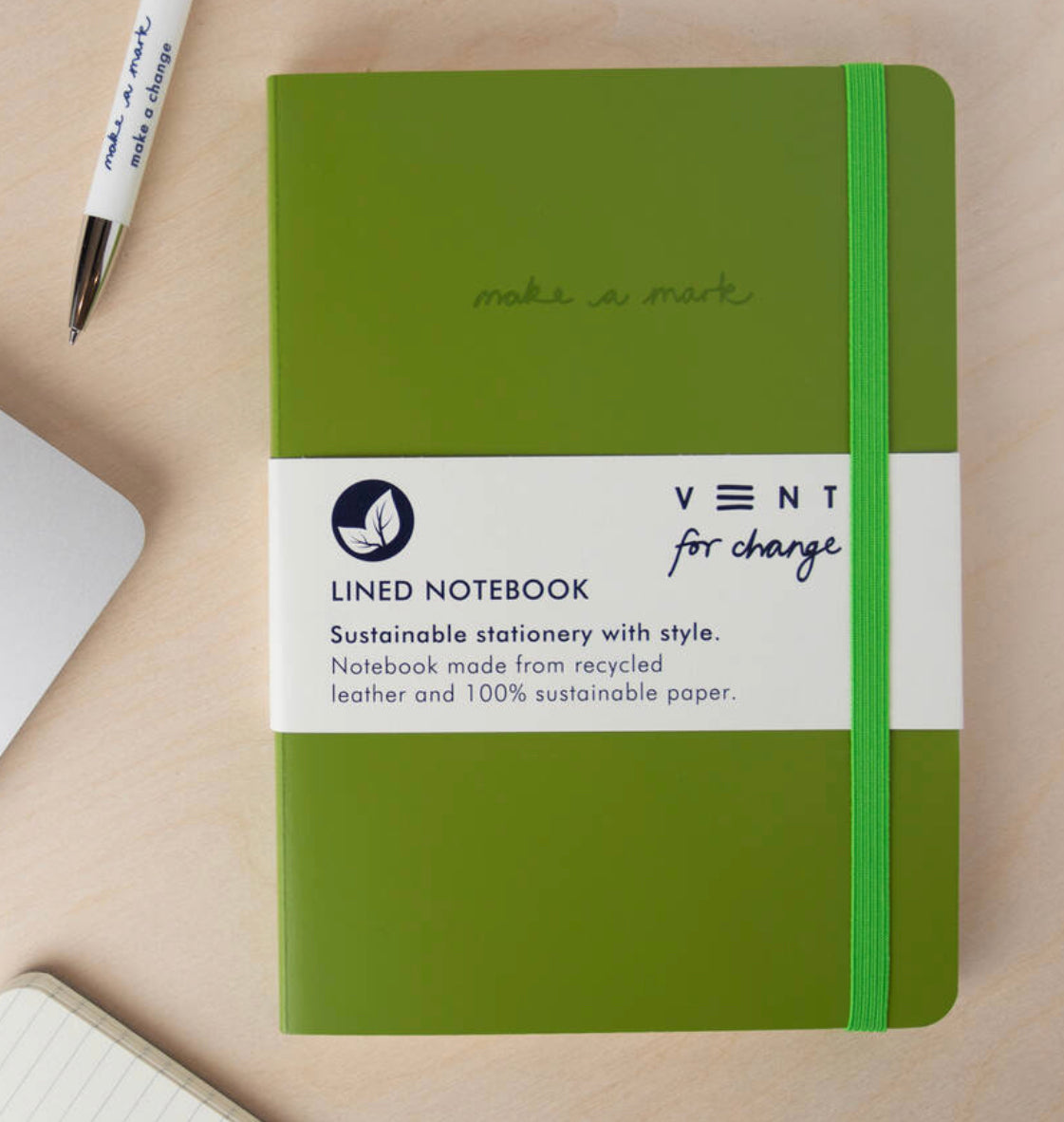VENT For Change Recycled Leather Notebook A5