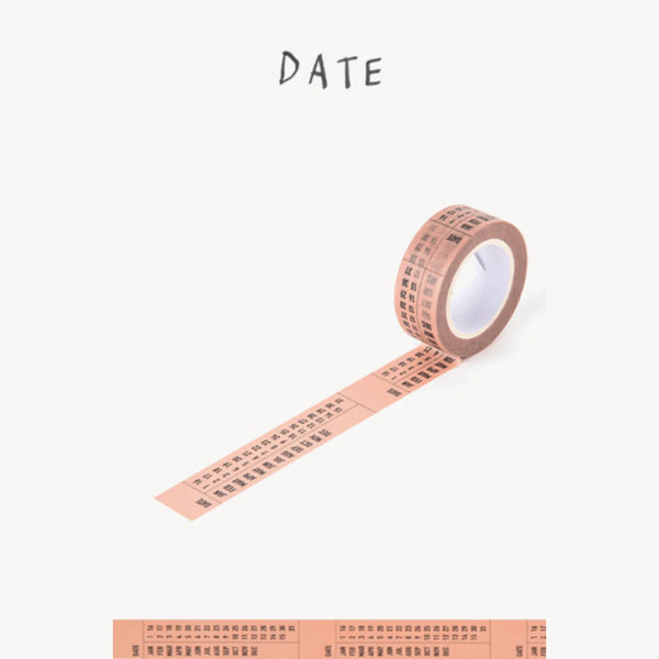 Livework Life & Pieces Date 15mm Paper Washi Tape
