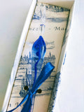 Peacock Paper Italian Glass Dip Pen: Blue