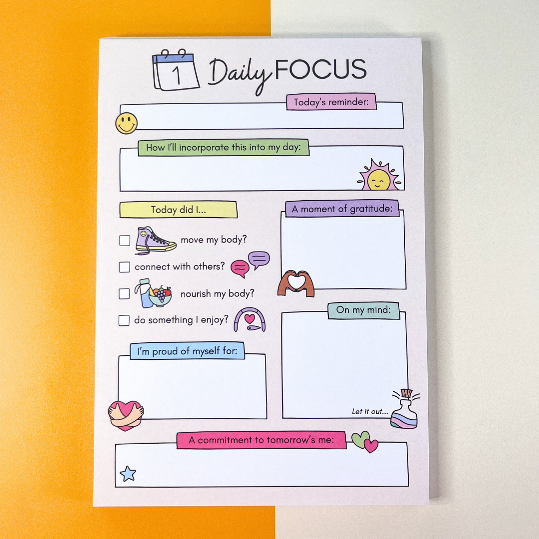 Sunshine Lane Daily Focus Notepad A5