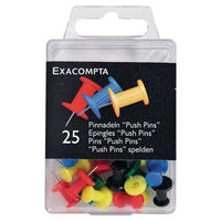 Exacompta 7mm Push Pins, Assorted Colours