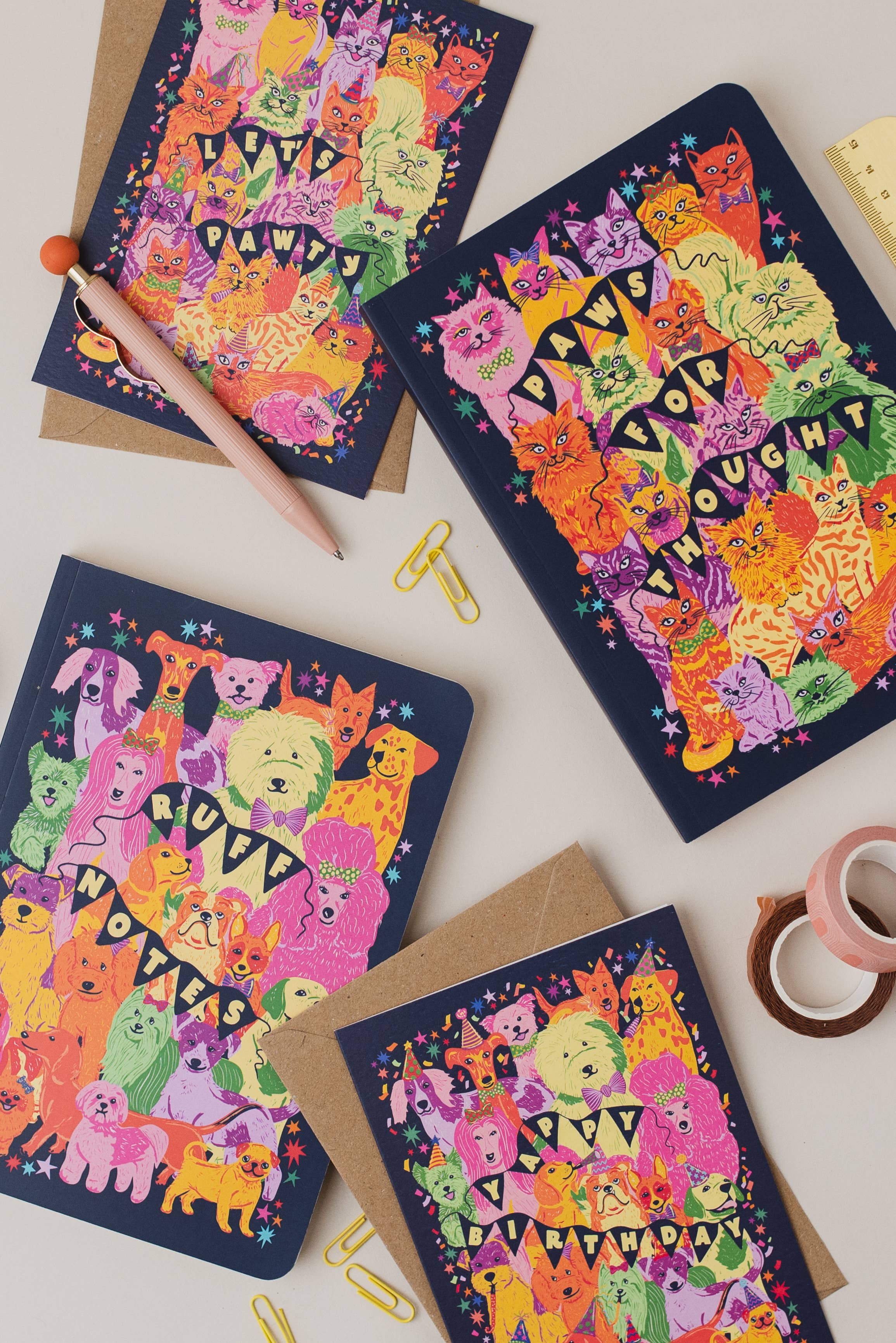 Cath Tate A5 Notebook - Paws for Thought