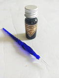 Peacock Paper Mini Italian Glass Dip Pen: Blue