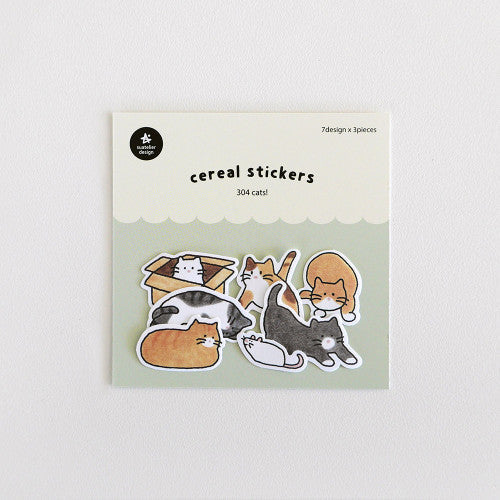 Suatelier Cereal Stickers Cats! (304)
