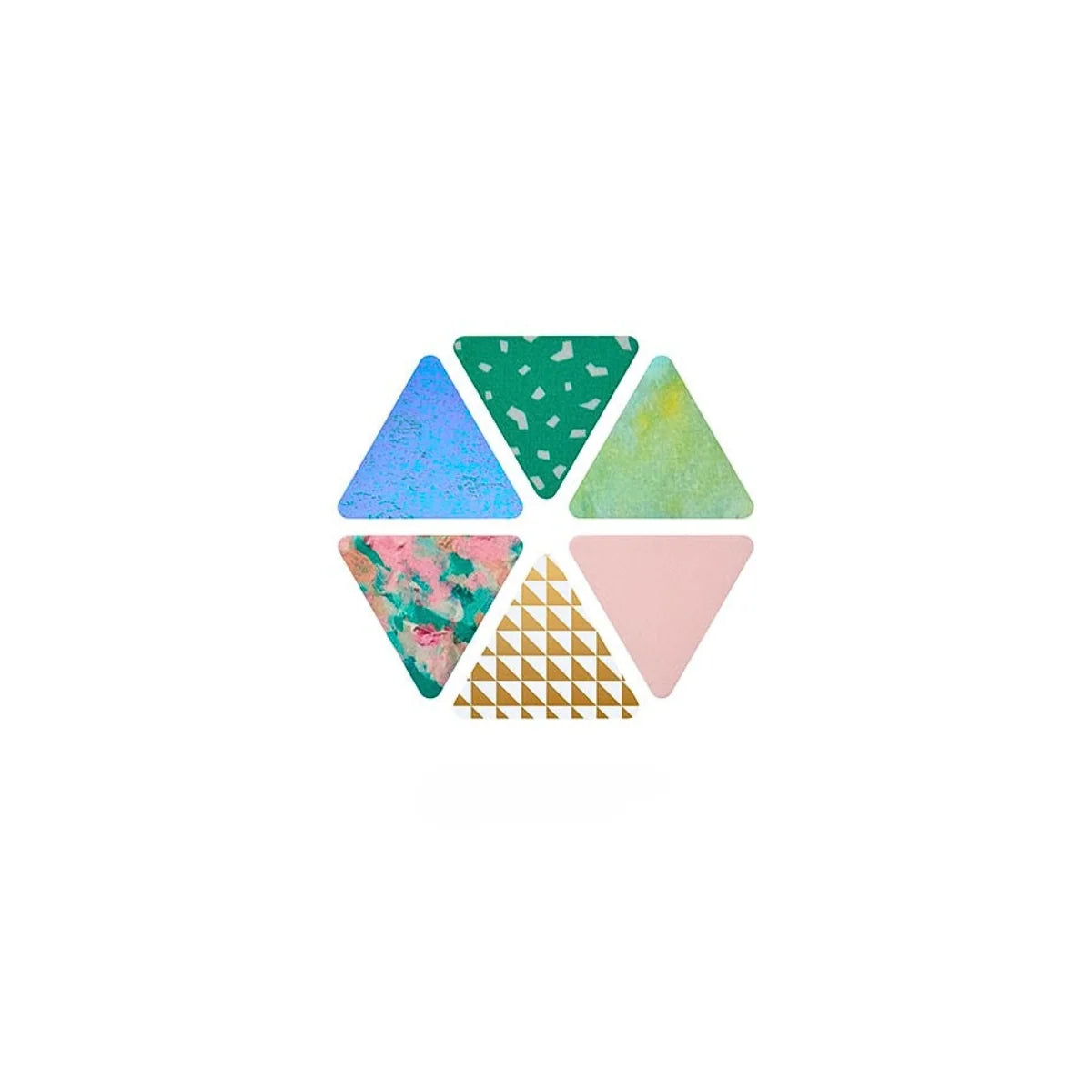 Coffret Cosmetic Triangle Motif Film Stickers