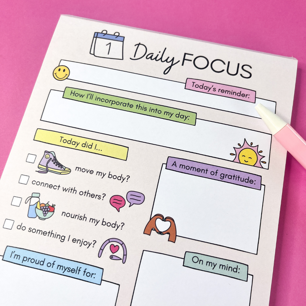 Sunshine Lane Daily Focus Notepad A5