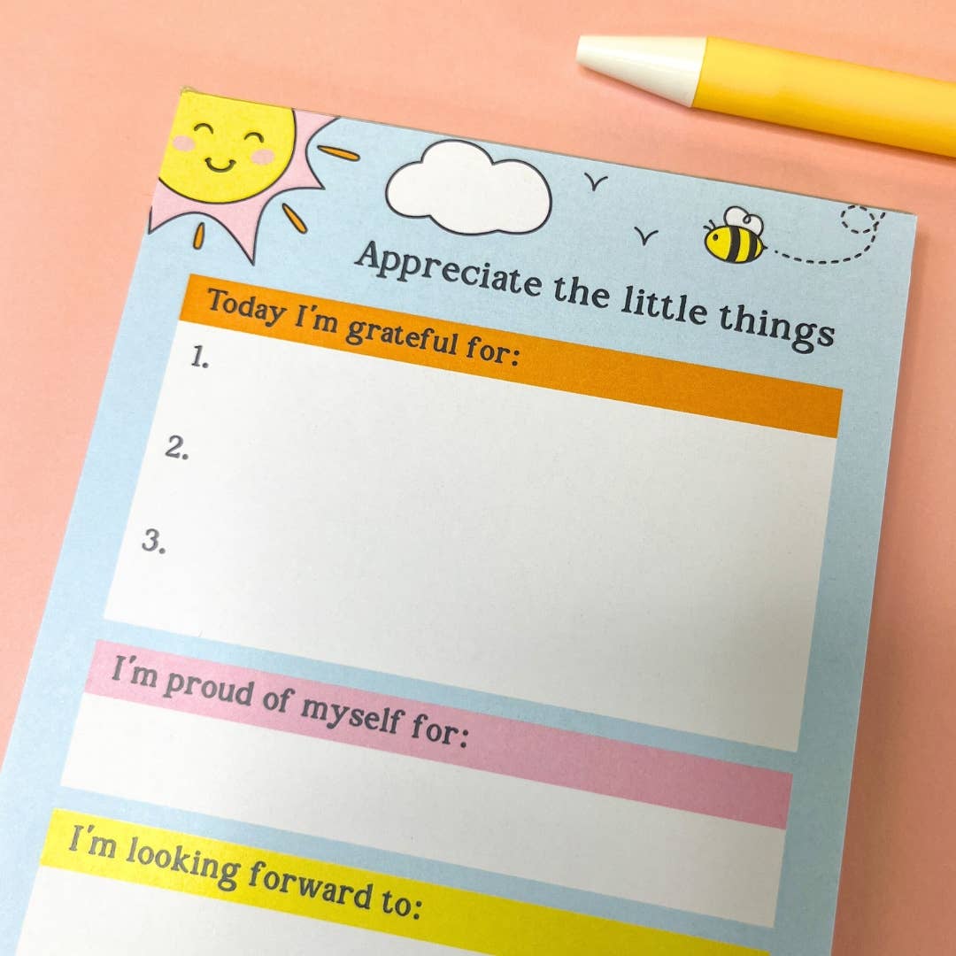 Sunshine Lane Appreciate the Little Things Gratitude Notepad A6