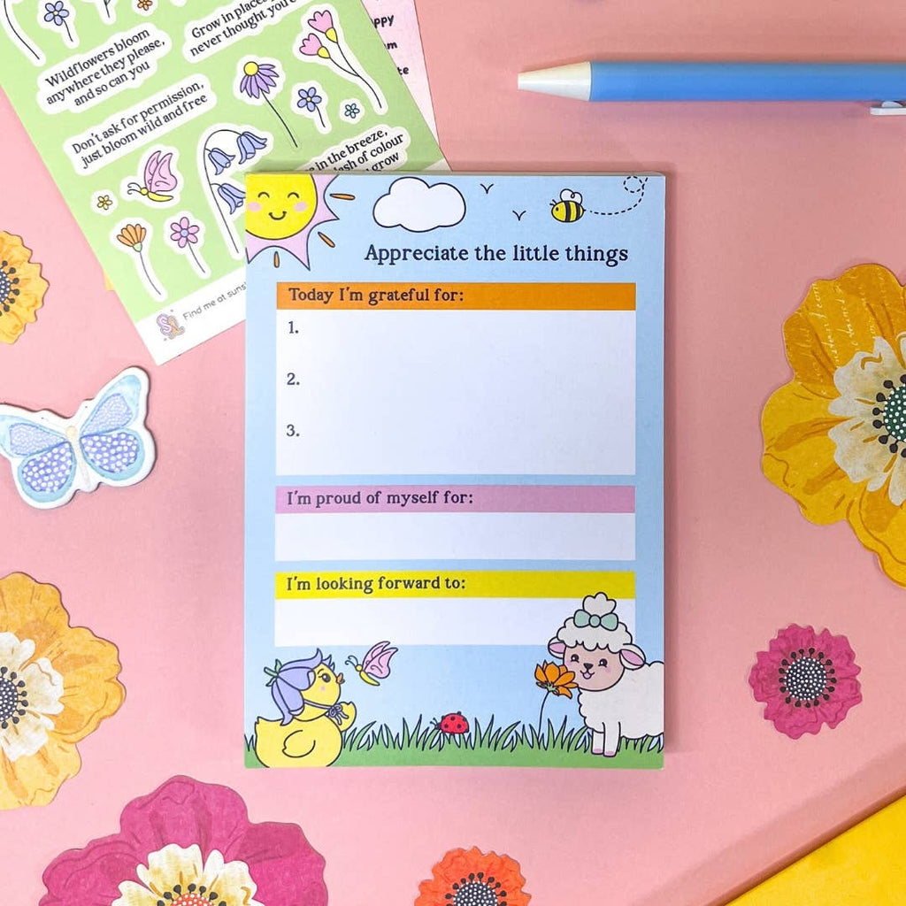 Sunshine Lane Appreciate the Little Things Gratitude Notepad A6