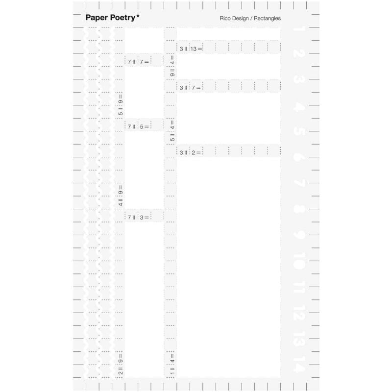 Paper Poetry Stencil - Rectangle