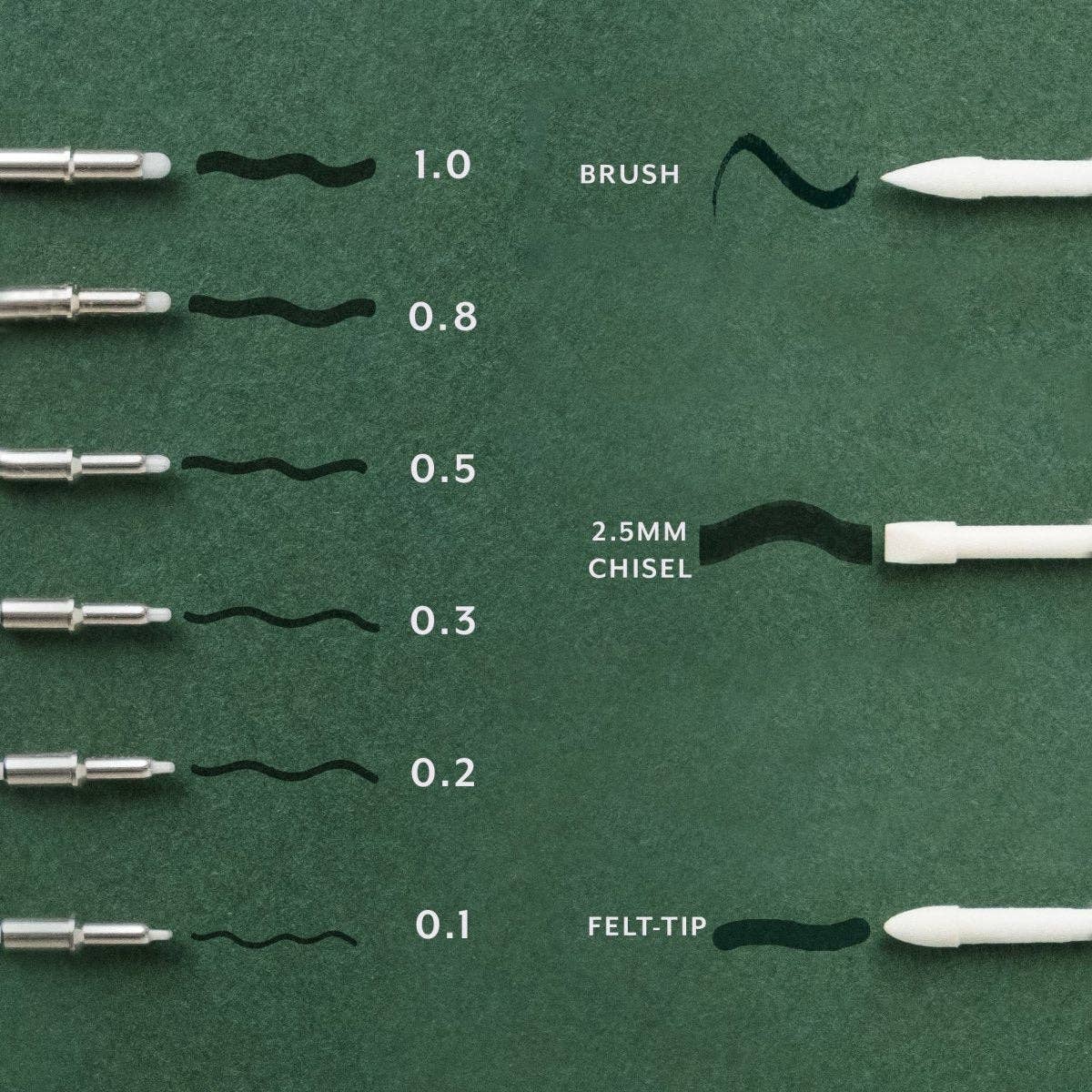 Tom's Studio Lumos - Brush Fibre Tips (Pack of 3)
