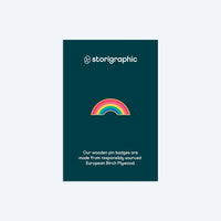 Storigraphic Rainbow - Wooden Pin Badge