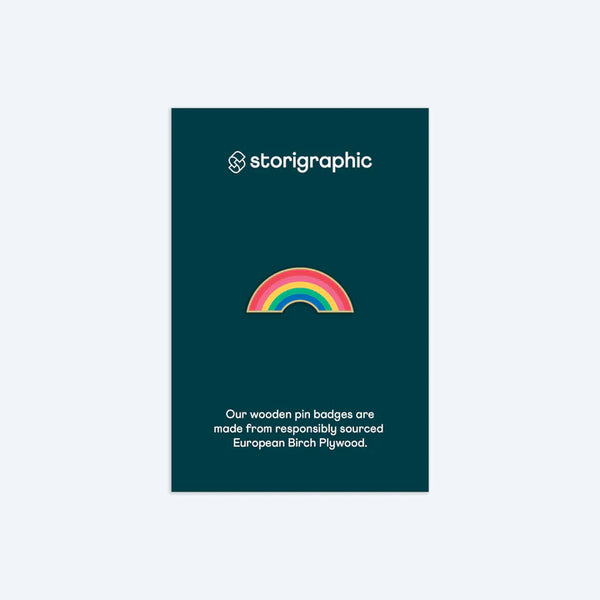 Storigraphic Rainbow - Wooden Pin Badge