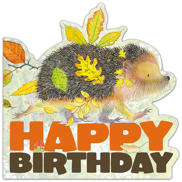 Emma Ball Die Cut Hedgehog Birthday Card
