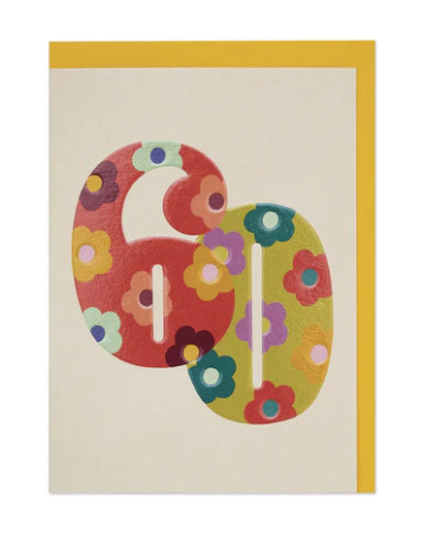 Raspberry Blossom - 60 Floral Card