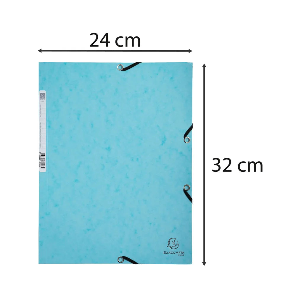 Exacompta 3 Flap Elasticaed A4 Folder (Pack of 5)