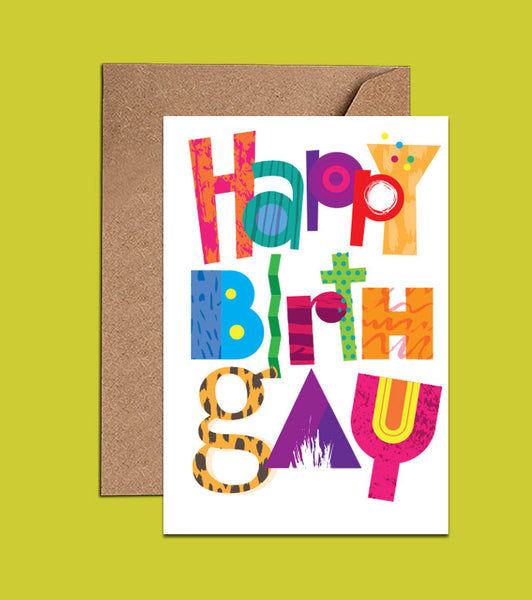 We Act Happy Birthgay Graphic Card