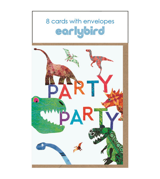 Earlybird - Dinosaur party invites (x8)