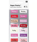 Paper Poetry Bullet Diary Stickers  Week Day