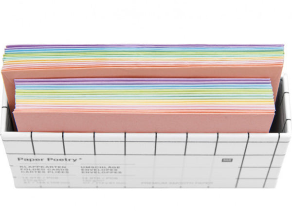 Paper Poetry - A7 Blank Card Set - Rainbow Pastels Recycled Paper
