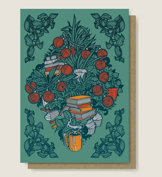Genealityart Home Brew Card - Book and Brew