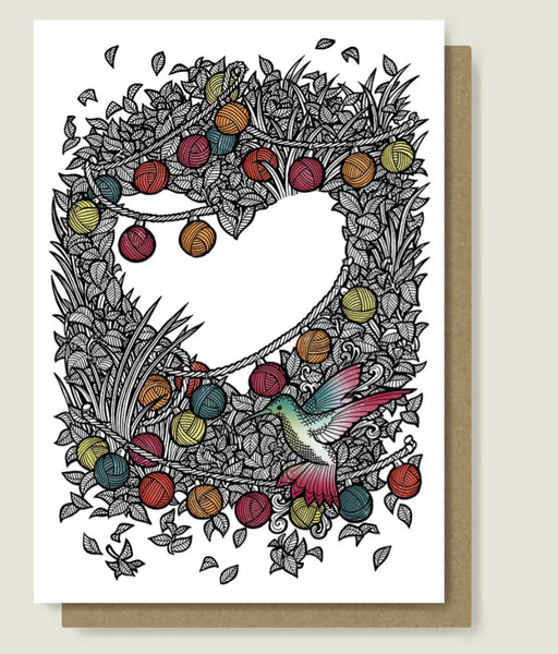 Genealityart Dapper Dudes Card - String of Hearts