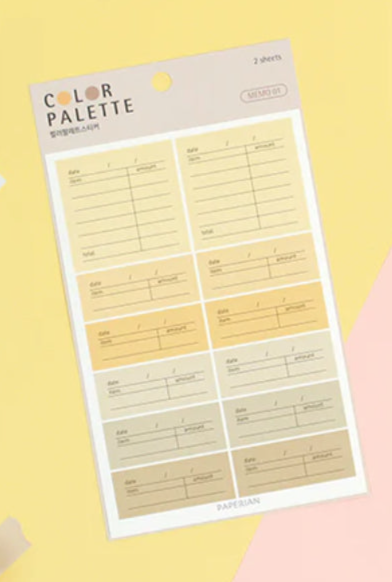 Paperian Colour Palette Stickers - Memo