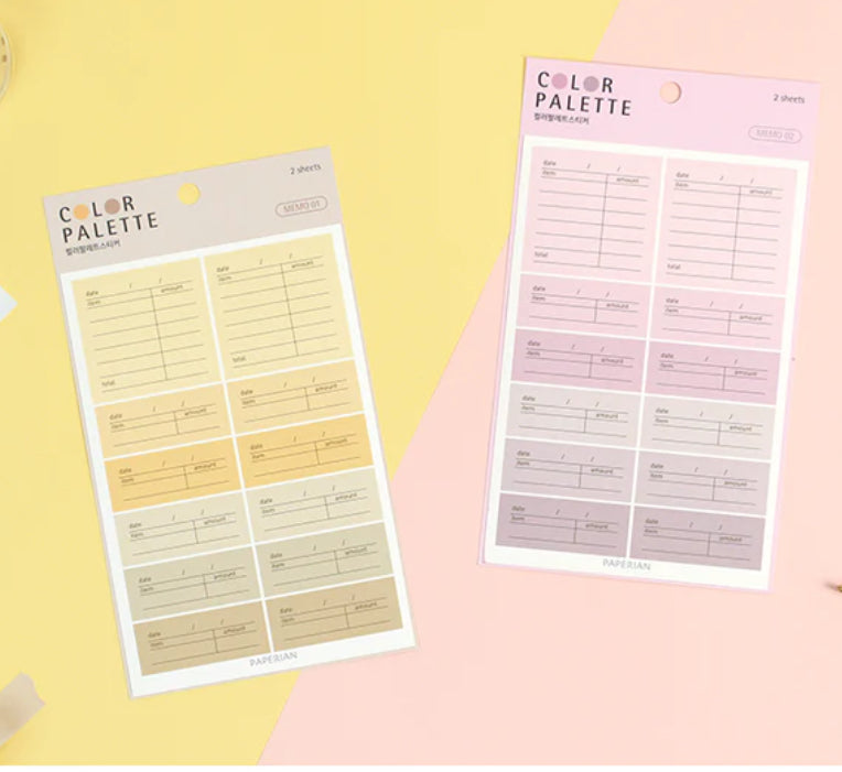 Paperian Colour Palette Stickers - Memo