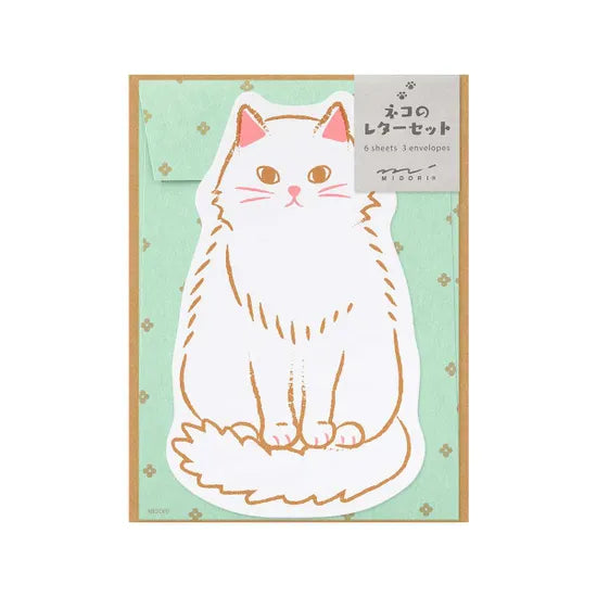 Midori Letter Set Die-Cut - Cat
