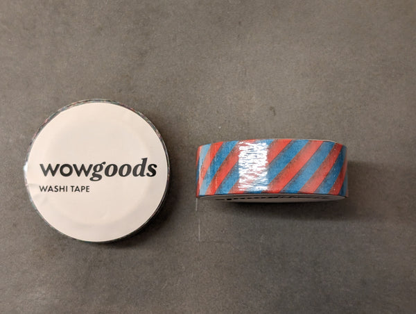 Wow Goods - Washi Tape - Blue and Orange Stripes