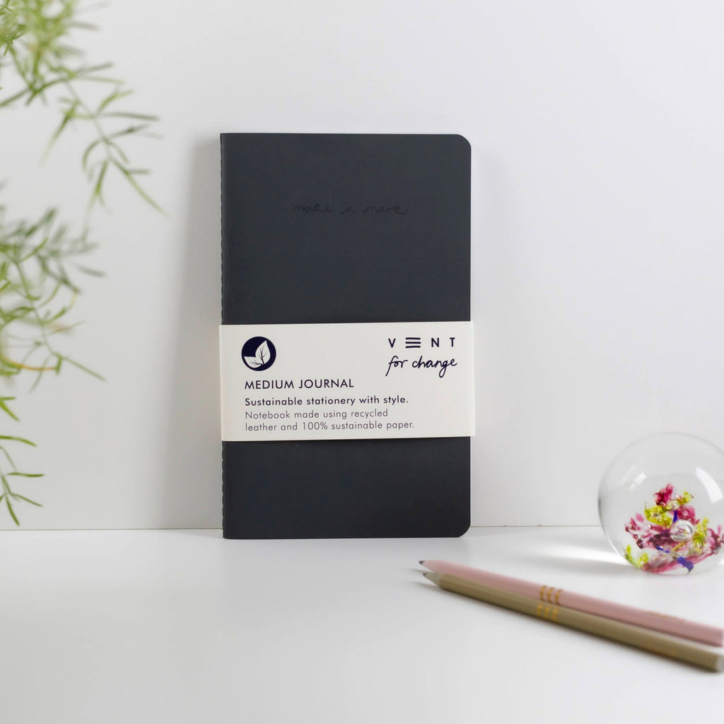 VENT For Change Recycled Leather Journal Slim A5