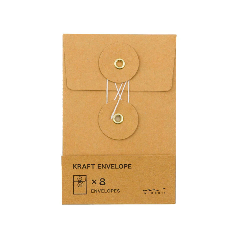 Traveler's Company Kraft String Envelope Small Vertical Brown