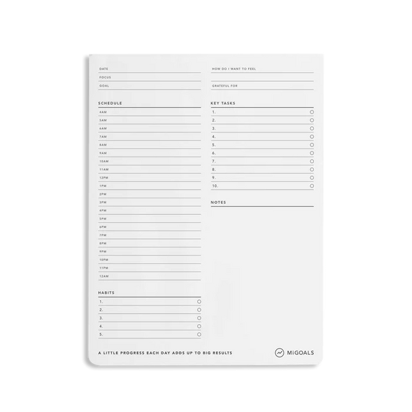 MiGoals Progress Pad