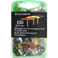 Exacompta Flat Head Drawing Pins - Assorted Colours