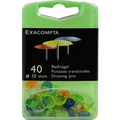 Exacompta Flat Head Pins - Assorted Colours