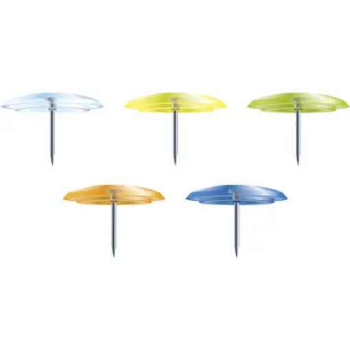 Exacompta Flat Head Pins - Assorted Colours