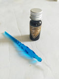 Peacock Paper Mini Italian Glass Dip Pen: Light Blue