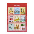 L’après-midi Postage Stamp Stickers Set London