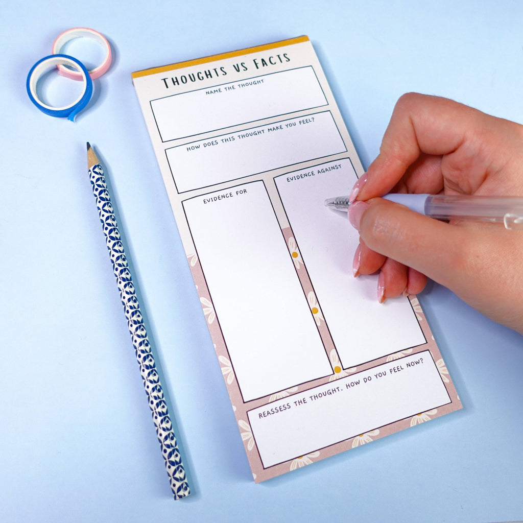 Sunshine Lane Thoughts vs Facts Notepad