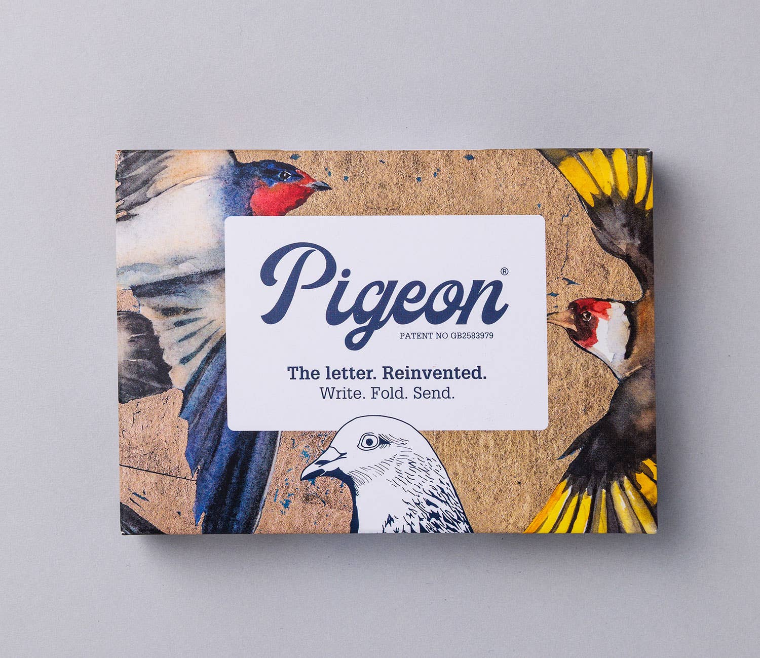 Golden Flight Pigeon Folding Letter Set - Pack of 6