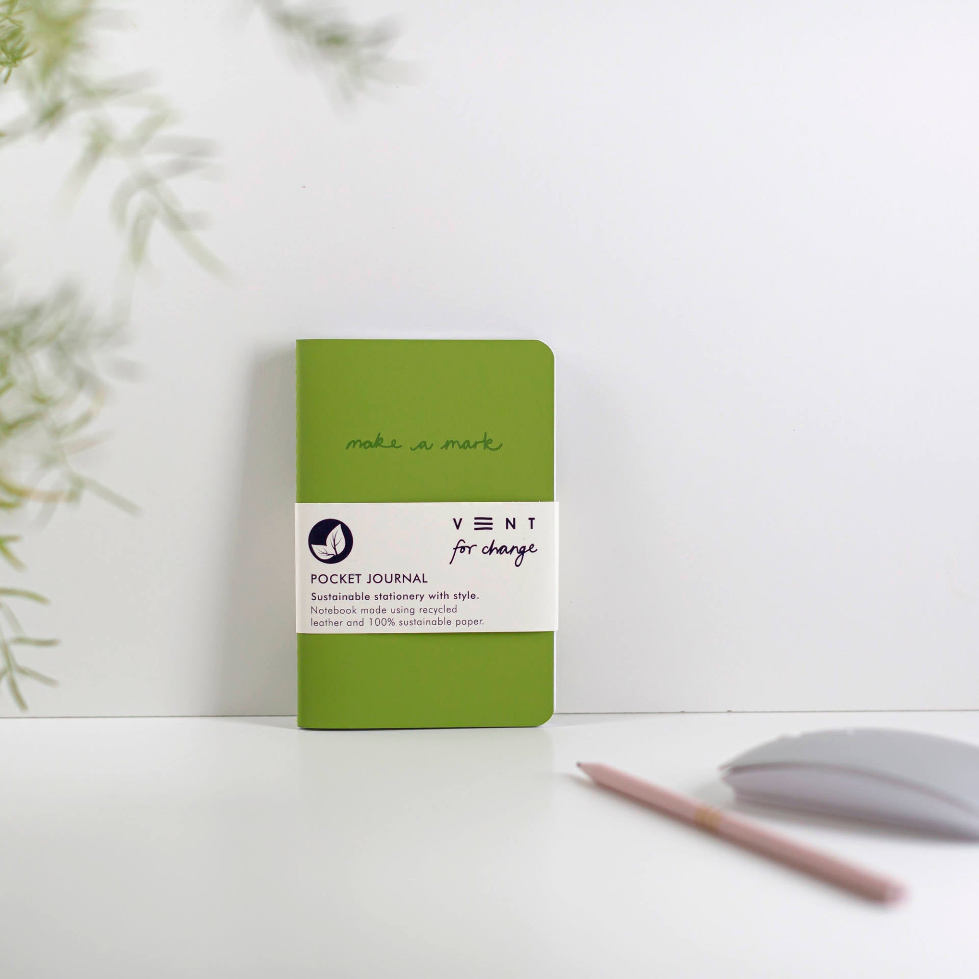 VENT For Change Recycled Leather Pocket Journal A6