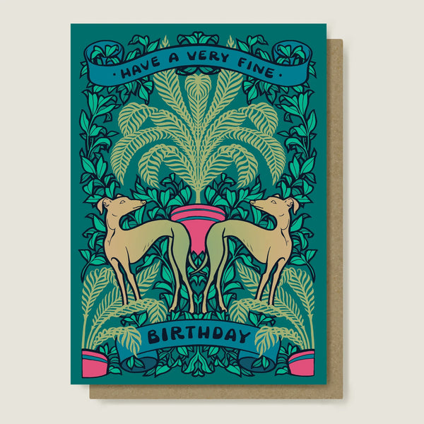 Genealityart Very Fine Birthday Card - Parlour Dogs