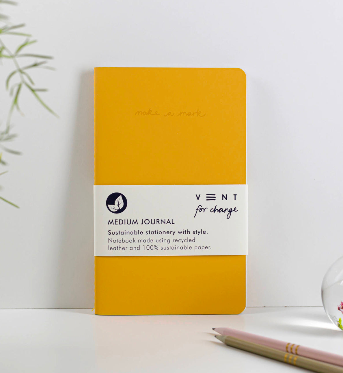 VENT For Change Recycled Leather Journal Slim A5