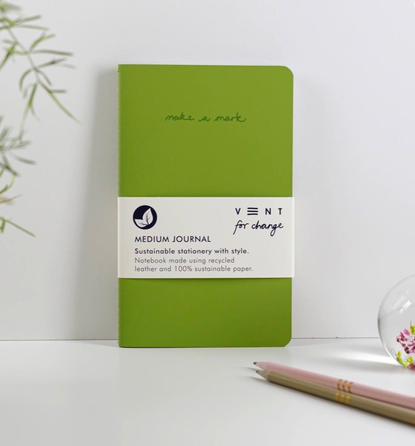VENT For Change Recycled Leather Journal Slim A5