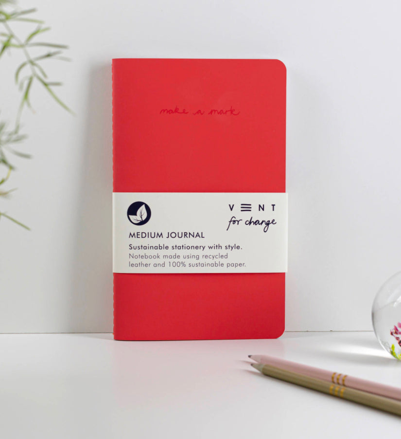 VENT For Change Recycled Leather Journal Slim A5