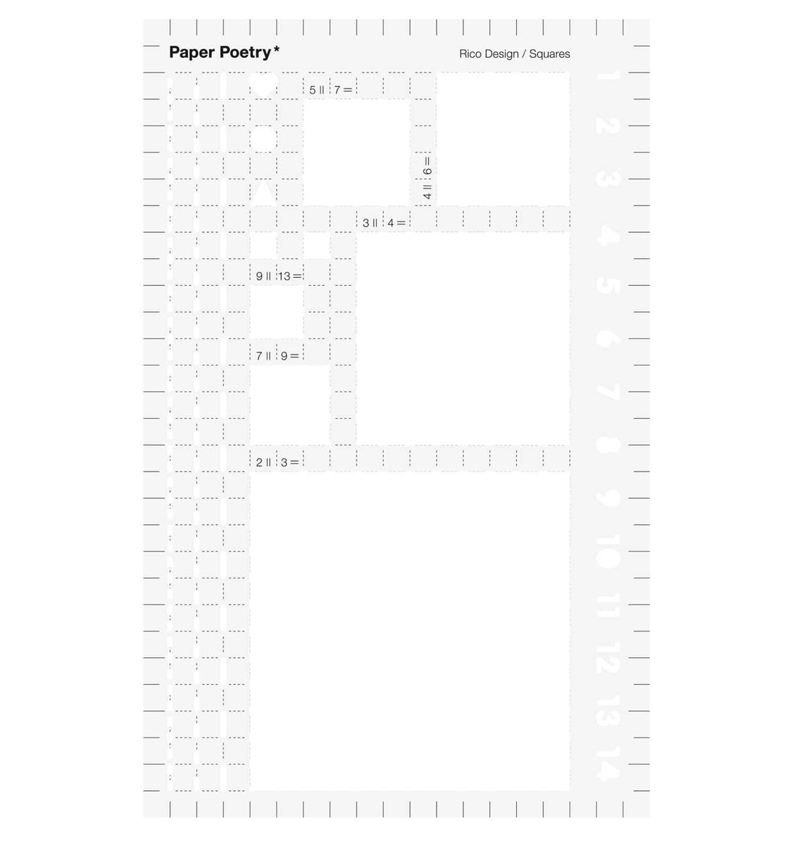 Paper Poetry Stencil - Squares