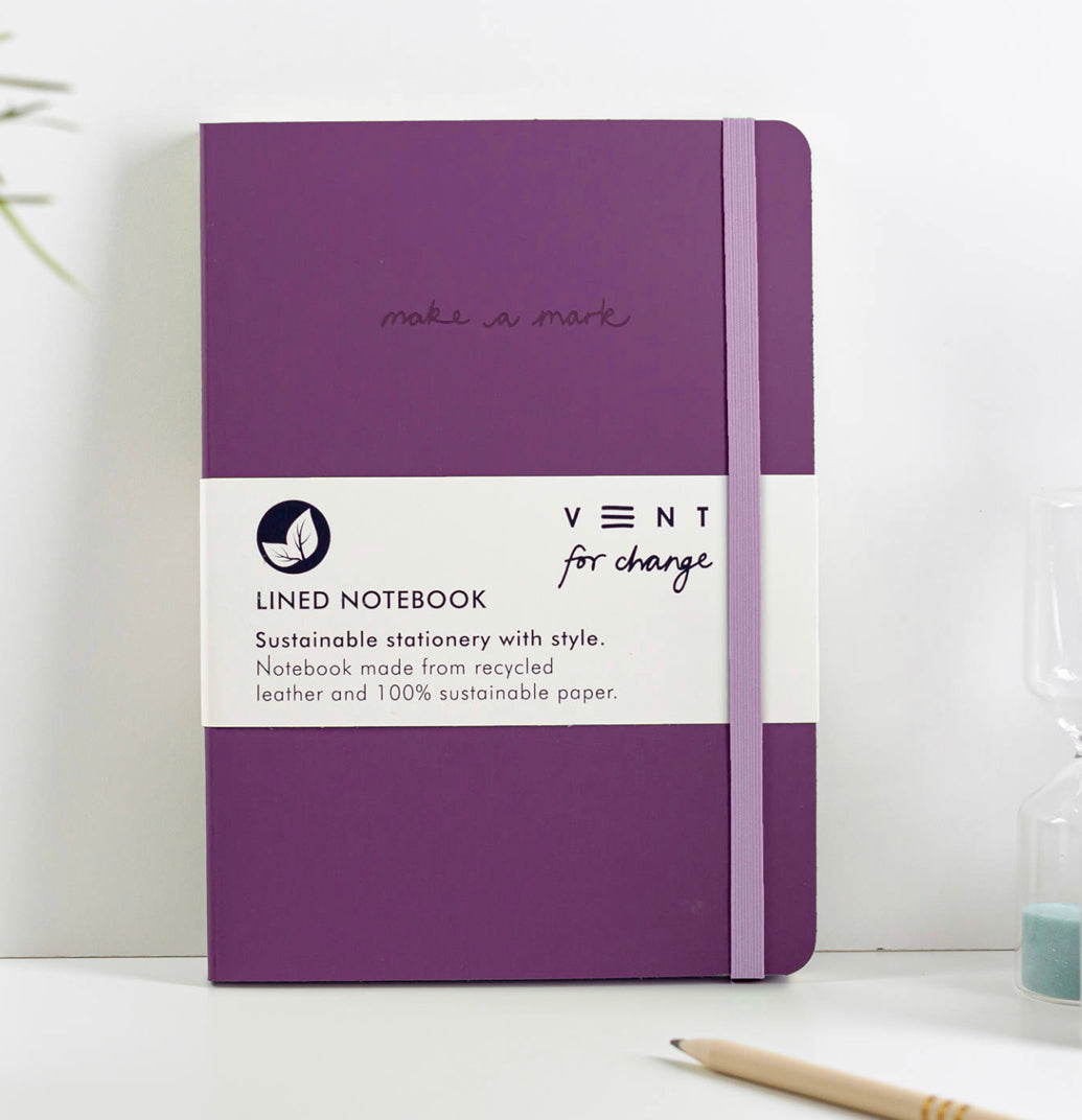 VENT For Change Recycled Leather Notebook A5