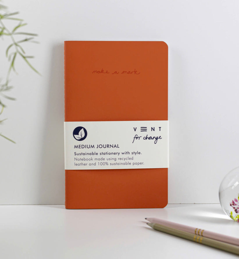 VENT For Change Recycled Leather Journal Slim A5