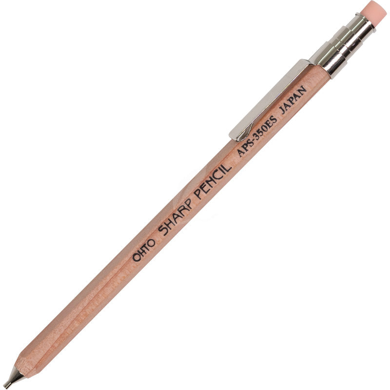 OHTO Mini Mechanical Wood Pencil with Eraser - 0.5mm